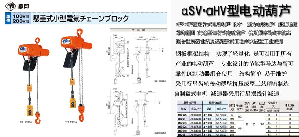 αSV?αHV型電動(dòng)葫蘆